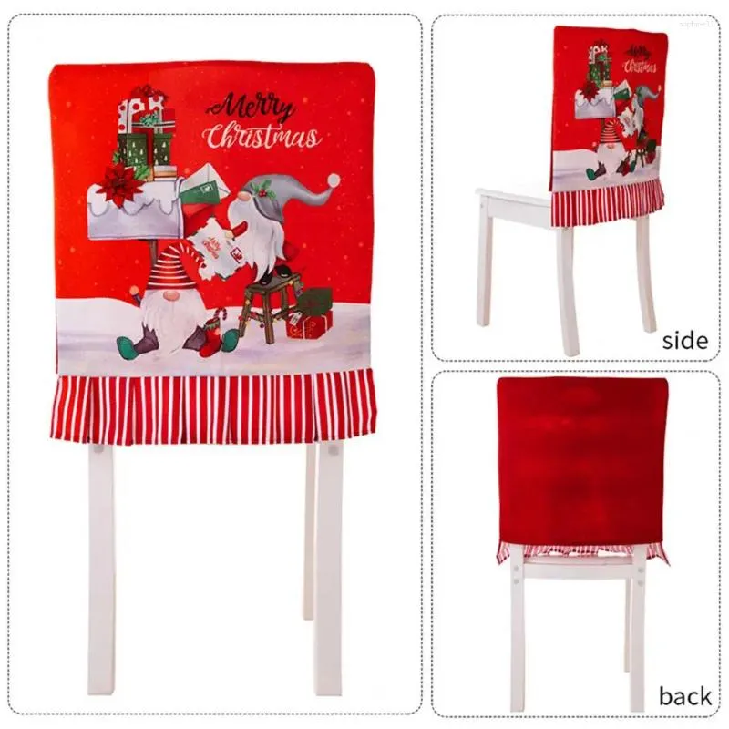 Les couvertures de chaise couvrent décor de Noël pour le siège sur le thème de Noël