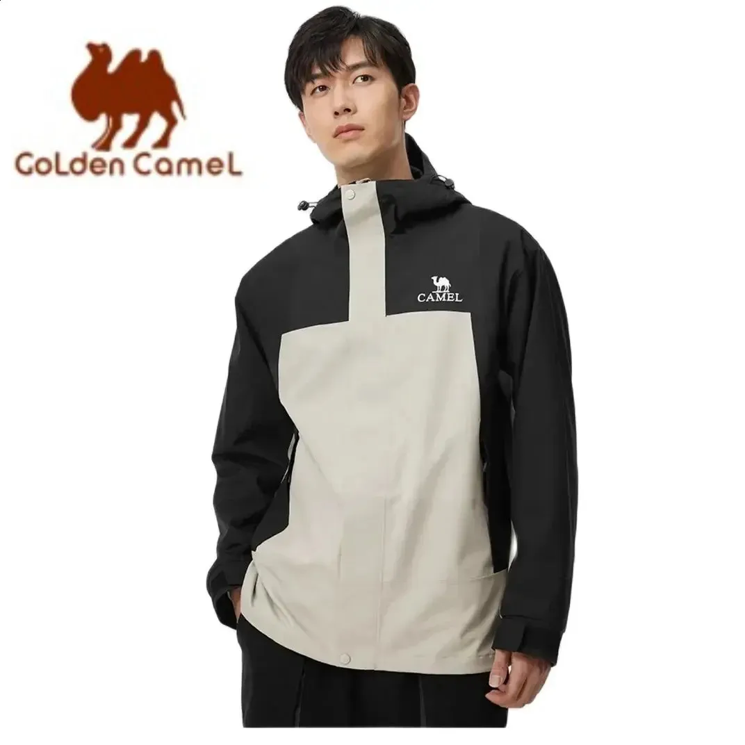 GOLDEN CAMEL Hiking Jackets Men and Women Hard Shell Single Jacket Layer Windbreakers Waterproof Mountaineering Mens Rain Coats 240415