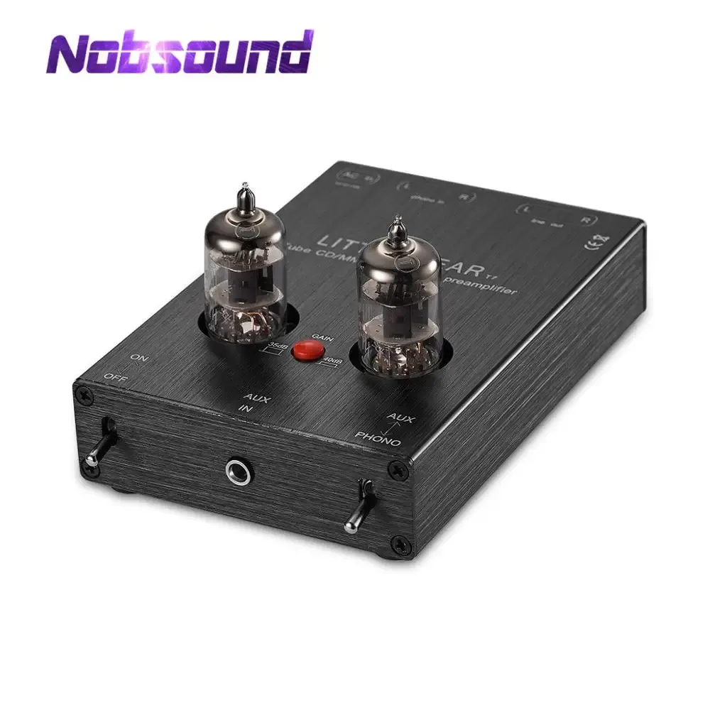 Amplifikatör nobsound en son küçük ayı T7 6J1 valf tüpü aux aux mm fono preamp preamp oluşturucu hiFi stereo preamp ücretsiz gönderim