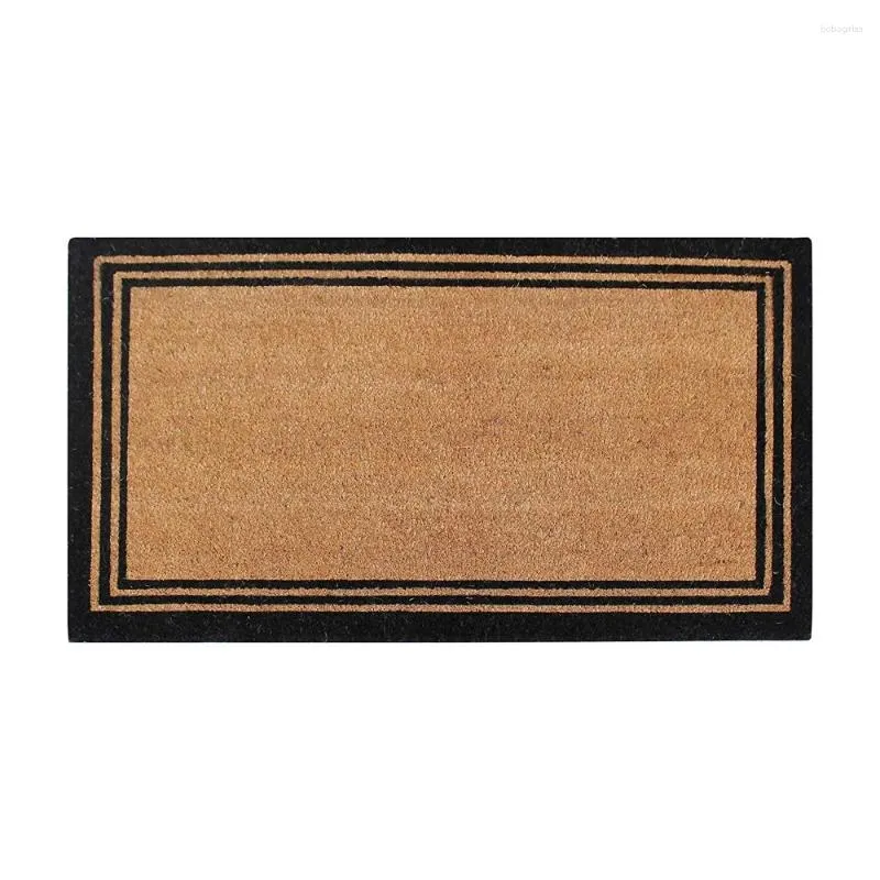 Carpets Natural Color Carpet HC Coir Doormat With Classic Border Heavy Duty PVC Backing Door Mat Boot Scrapper Home Textile