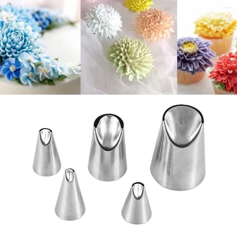 Baking Tools 5PCS Piping Nozzle Tips Icing Nozzles Pastry Tool Set Accessories