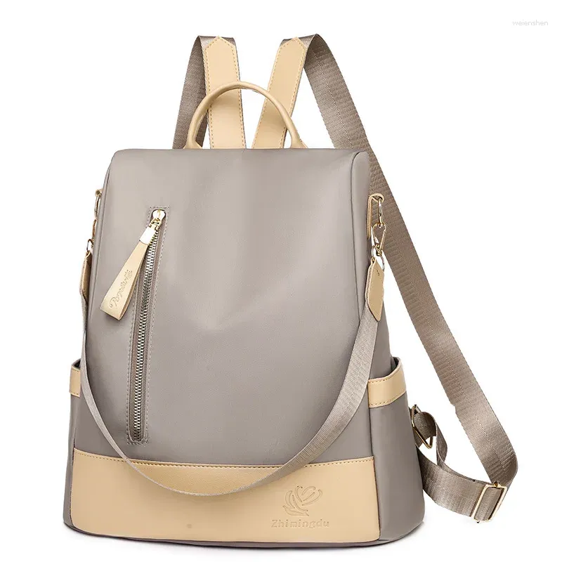 Schulbeutel Rucksack Frauen 2024 Koreanisch Oxford Fashion Outdoor Travel Dual Purpose Casual Solid Color Bag
