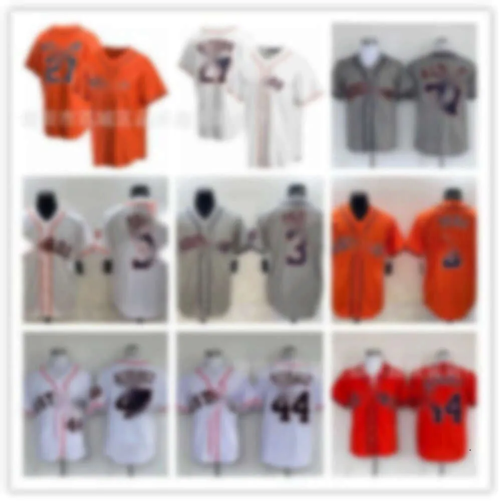 Football Jerseys Carrier Baseball Uniform Astros 27 Altuve 3#44 Alvarez Short Sleeved