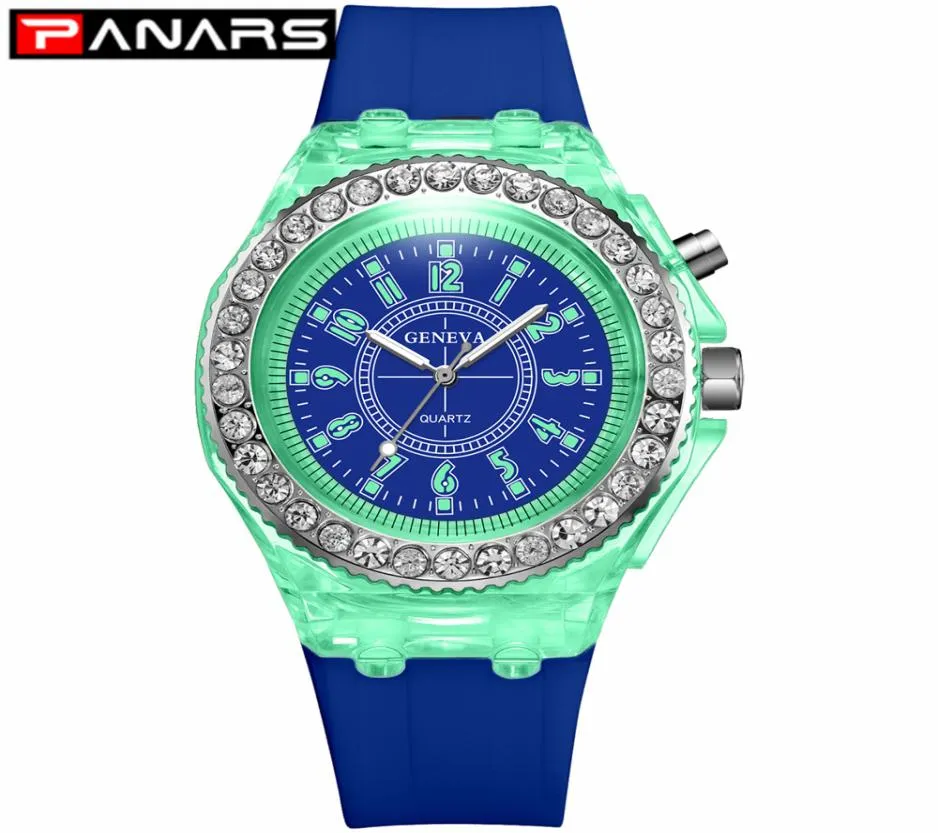 Panars 2019 Nouvelle arrivée Patchwork élégant Diamond Patchwork Colorful Sports Quartz Wrists Men039s Lumineuses montres multifonctionnelles GI7642113