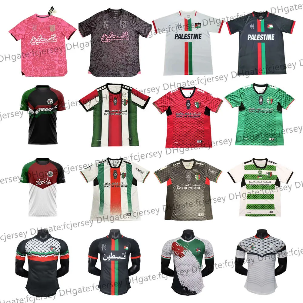 22 23 24 25 Palestine Soccer Jerseys Carrasco Black White Football Shirt Kort ärm Salas Home Away Uniform Maillot de Foot Camiseta Futbol 2024 2025 Spelare