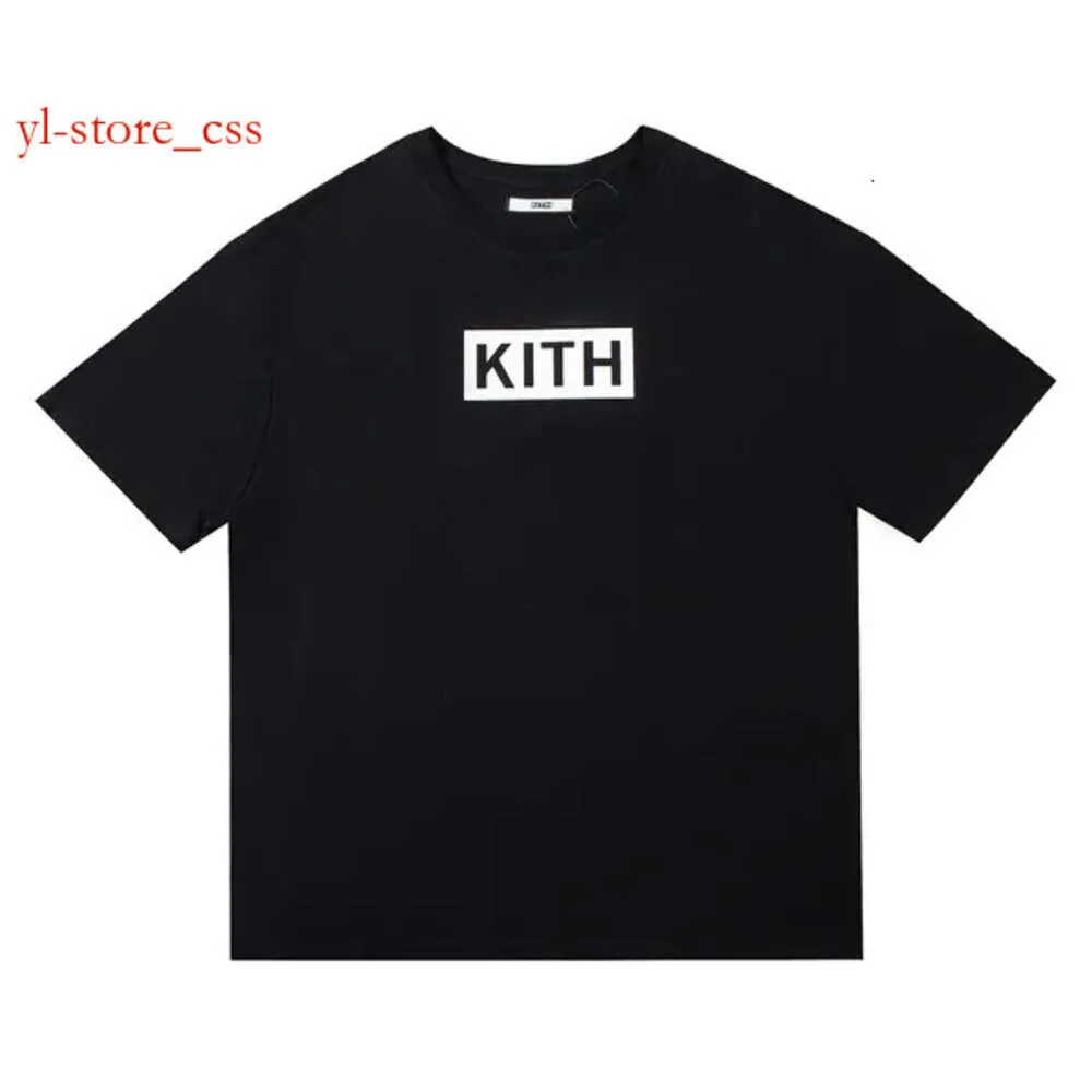 Męskie koszulki Kith Wysokiej jakości mężczyźni Designer Women Thirt T-SHIRT T-shirt Mash Man Man European and American High Street Simple Leisure Sports T-shirt 8343