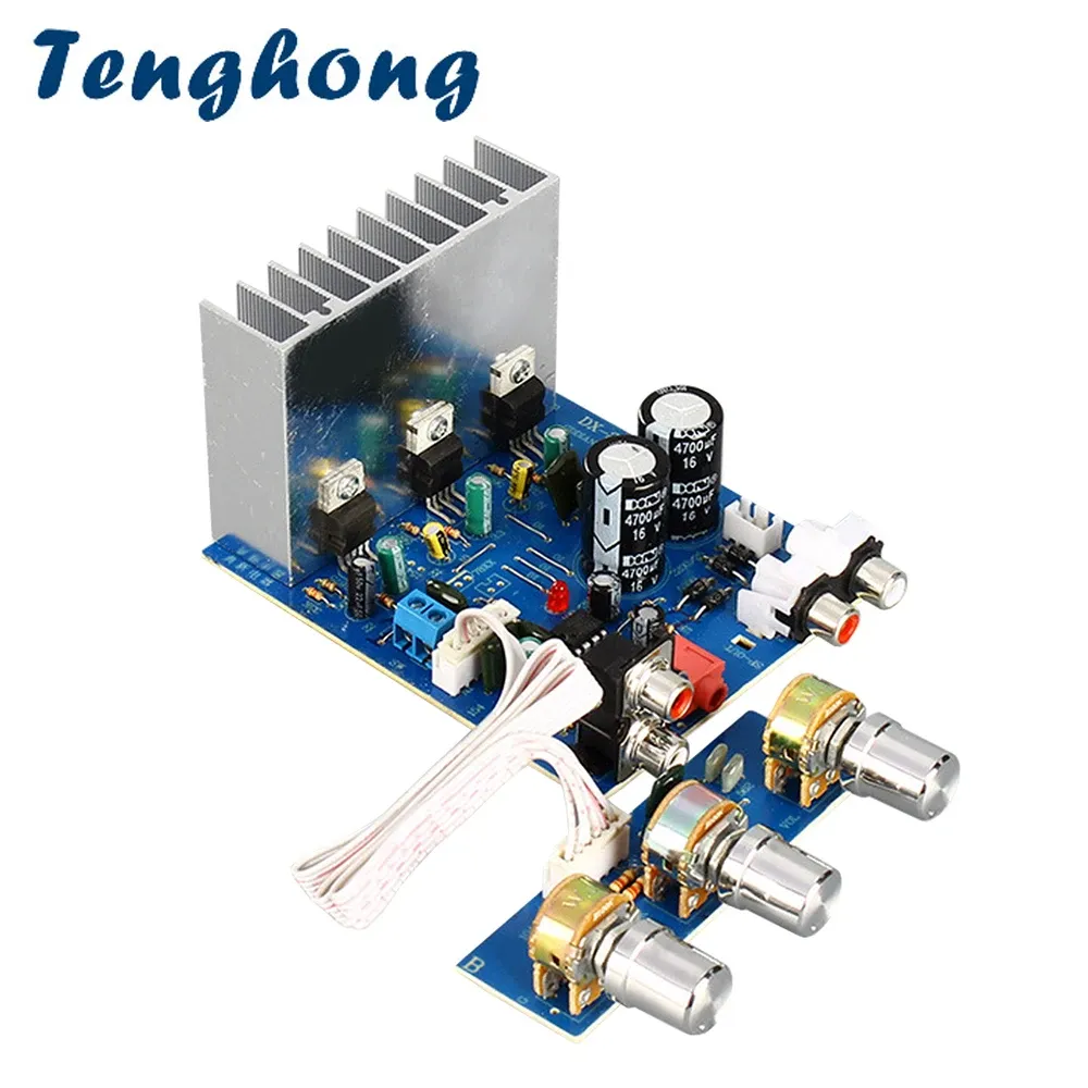 Amplificador Tenghong TDA2030 Subwoofer amplificador Placa 15W*2+30W 2.1 amplificador de som Audio Amplificador Dual AC12V15V AMP estéreo