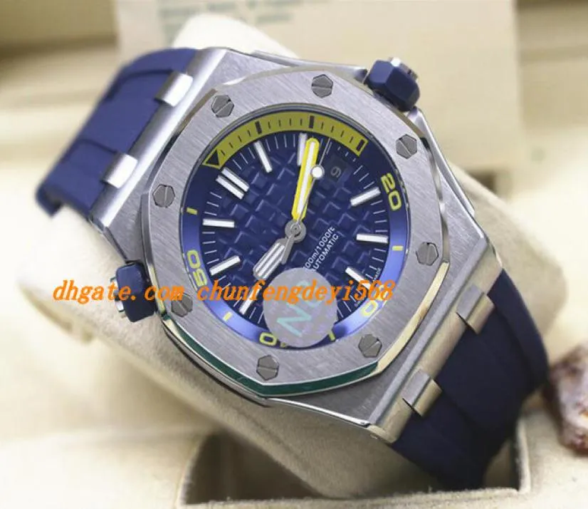 Diver di lussuoso orologio da polso Stooa027CA01 Bracciale in gomma blu Orologio automatico Guarda nuova qualità Nuovo arrivo3176268