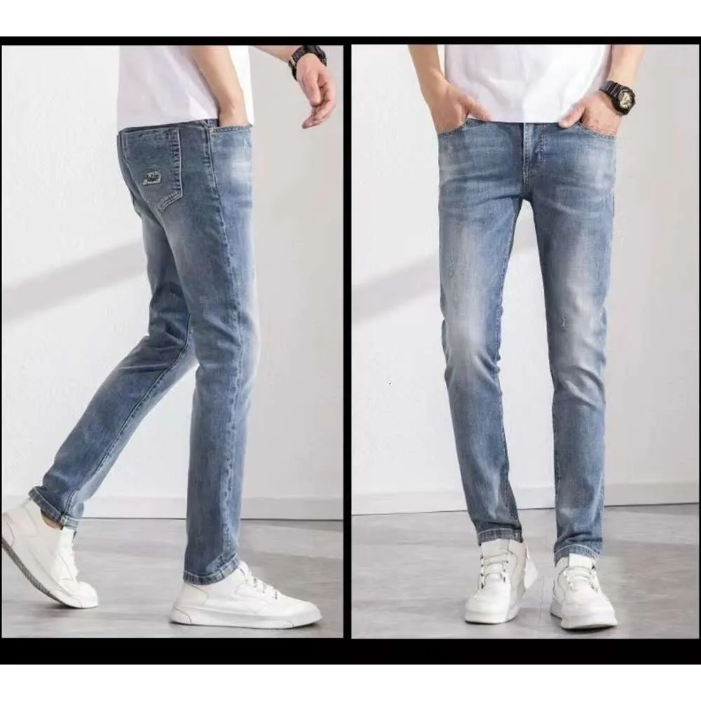 Mäns jeans designer broderade tryckta jeans mäns vår nya trend smala byxor mode p9qs 11s2