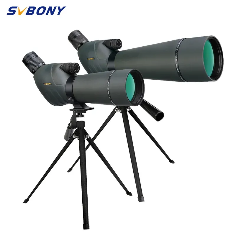 Телескопы SVBony SV411 2060x70/80 Zoom Spotting Scope Bird Наблюдение за телескопом Двойной фокус мощный водонепроницаемый кемпинг оборудование стрельбы из лука