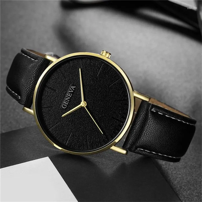 Wristwatches Men Watches Top Quartz Geneva Watch Military Sport Leather Clock Hodinky Relojes Hombre Relogio Masculino Saat