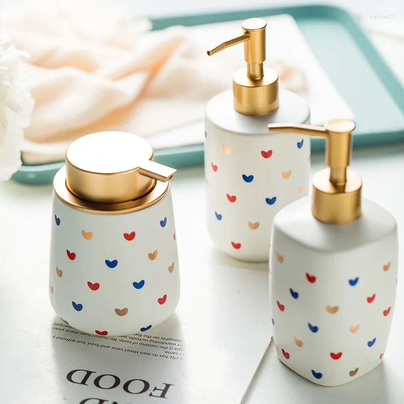 Liquid Soap Dispenser 2024 Ceramic Hand Sanitizer Bottle Shampo Body Wash Conditioner Press Badrum