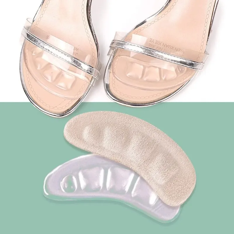 Silikon-Vorfuß-Gel-Pads für Frauen High Heels Einsätze für Sandalen Nicht-rutschige Sohle Schuhe Rücken Aufkleber Fußheelpolster