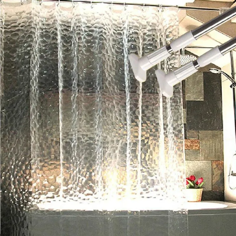 シャワーカーテン1.8 1.8m成形プルーフ防水3D肥厚バスルームバスカーテン環境に優しい白