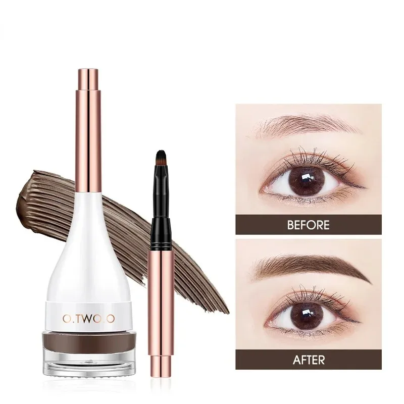 Eyebrow Tint Makeup Waterproof Eyebrow Pomade Gel Enhancer Cosmetic Eye Makeup Eye Brow Cream with Brush Professional