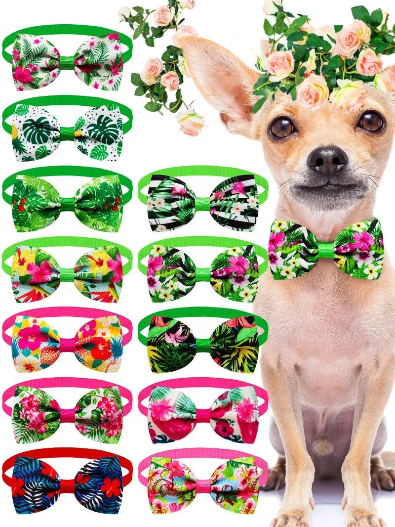Dog Apparel 50PCS Summer Bow Tie Bulk Small Cat Bowties Colalr Fors Dogs Pets Bowtie Pet Grooming Products Accessores