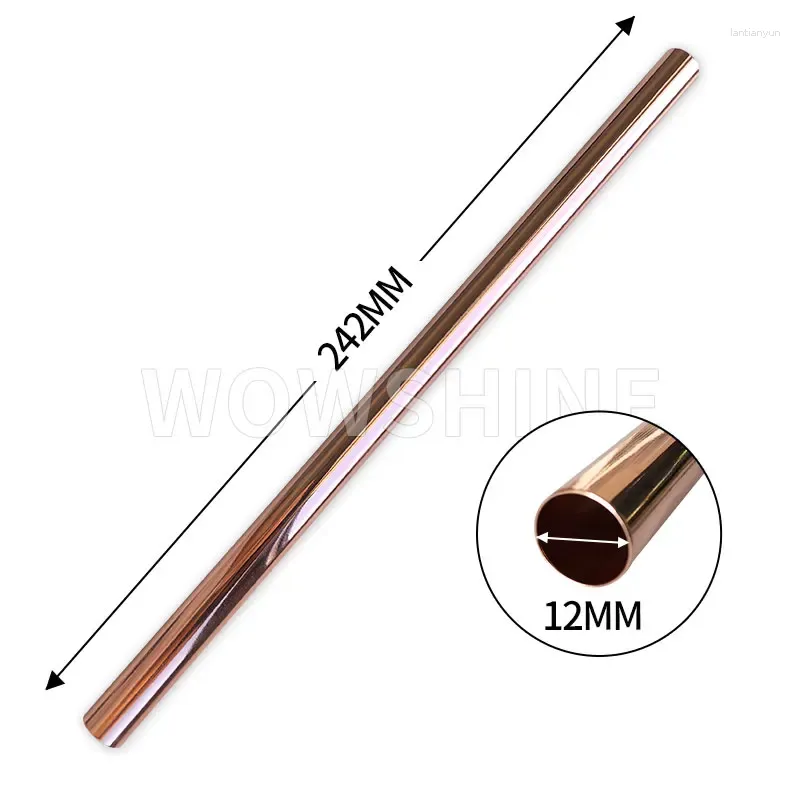 Dricker halm Wowshine Rose Gold Stråmjölk 4st/Lot Diameter 12mm Längd 242mm