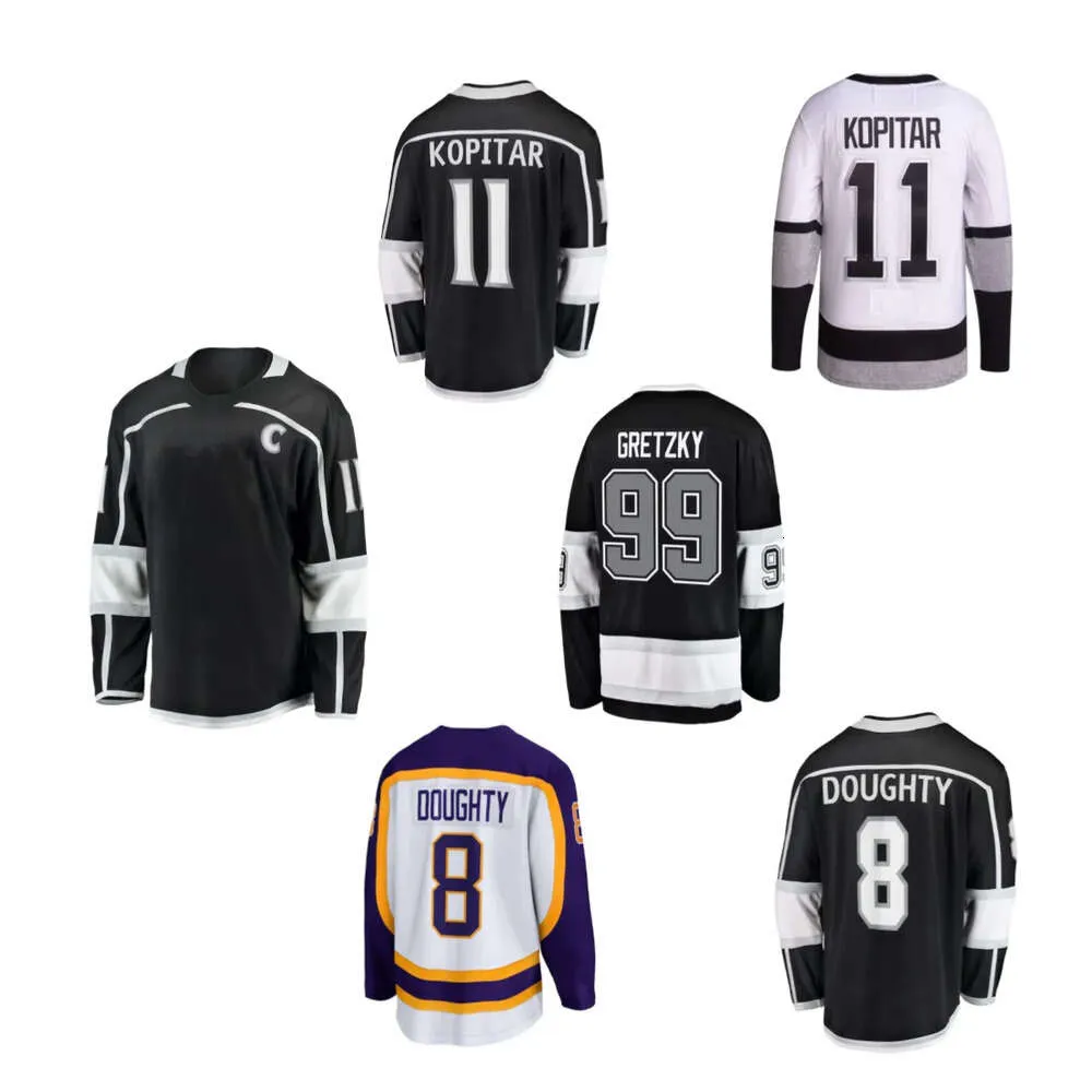 GDSIR 2023 NEW Wholesale Sheap Ed Ice Hockey Jerseys Los Angeles 11 Anze Kopitar 8 Drew Doughty 99 Wayne Gretzky