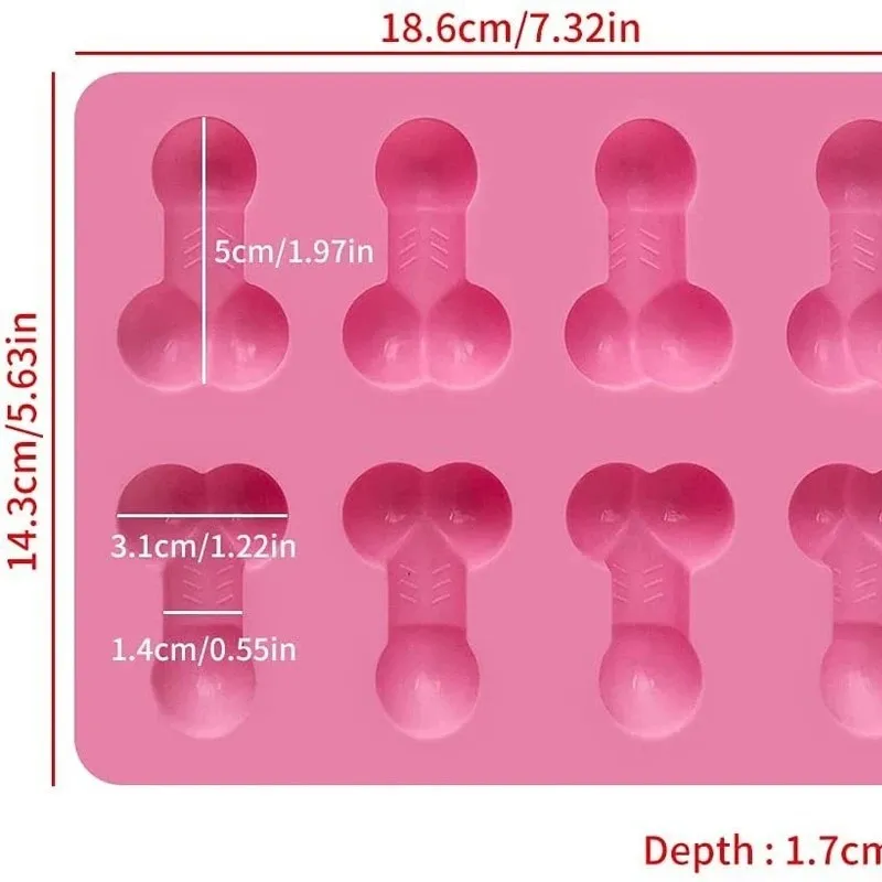 Dick Bandeja de gelo Sexy Cubo de cubo de cubo molde de silicone molde as ferramentas de artesanato de açúcar de açúcar