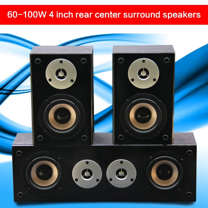 Alto -falantes 100W de alta potência Montagem de parede de 4 polegadas traseira do alto -falante Substrinho Home Teatro Passivo Audio Audio Audio High Fidelity
