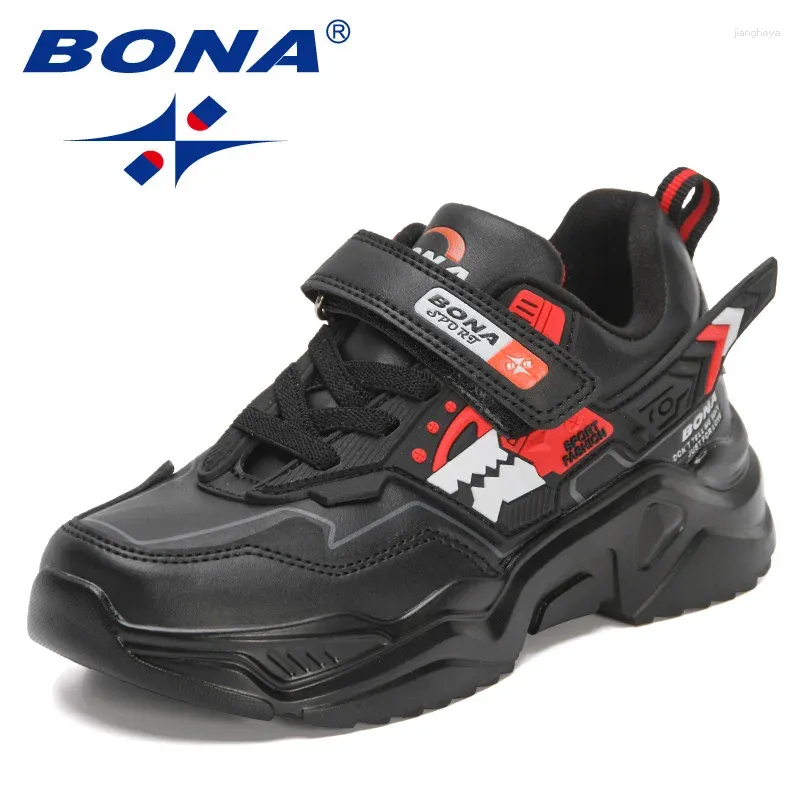 Sapatos casuais bona 2024 designers infantis tênis esportes cortando uma caminhada crianças correndo calçados meninos meninas meninas