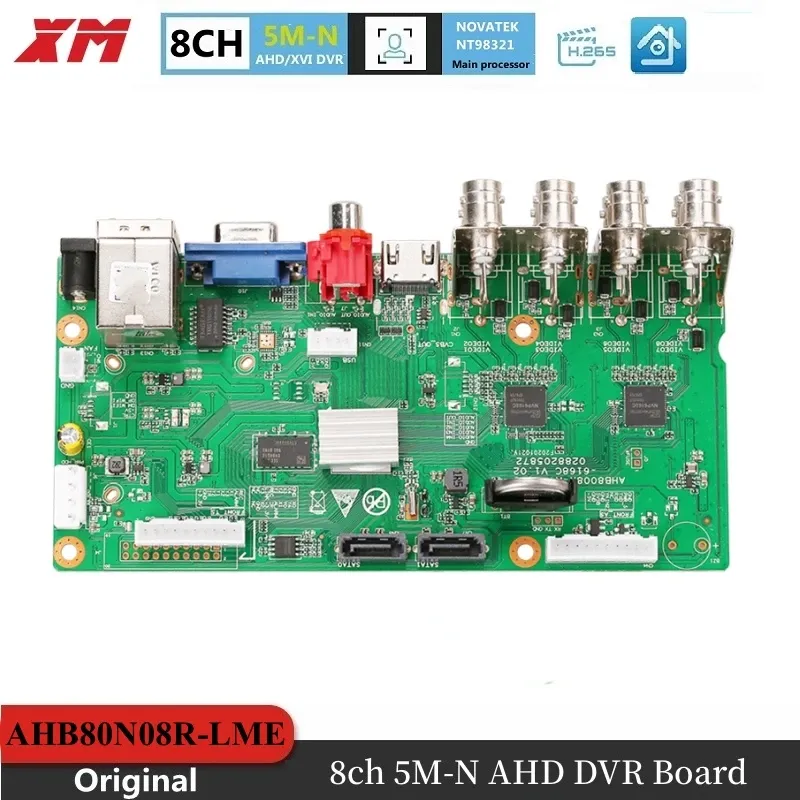 Enregistreur XM 6 en 1 H.265 + 8CH 5MPN AHD DVR Board Surveillance Security CCTV Recorder 1080N pour XVI AHD TVI CVI CVBS IP CAM XMEYE ONVIF