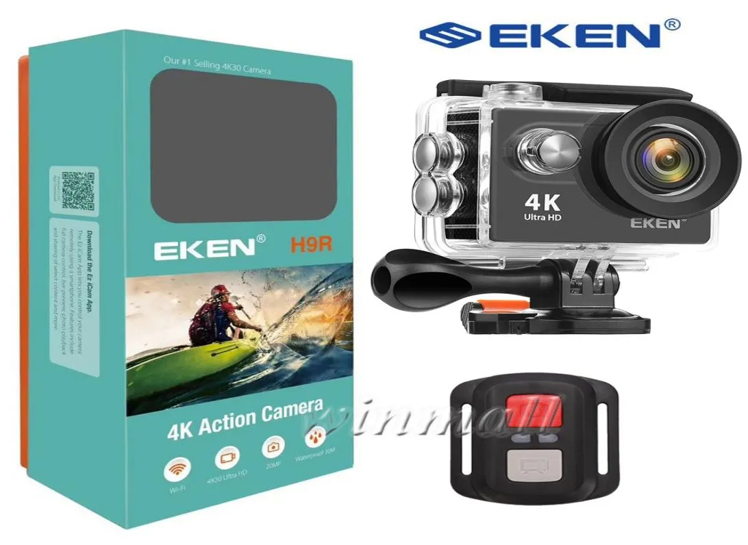 Original Eken H9R Remote Control Ultra HD 4K Action Camera WiFi 20quot 170D Underwater Waterproof Helmet Sport Cam Mini DV1466816