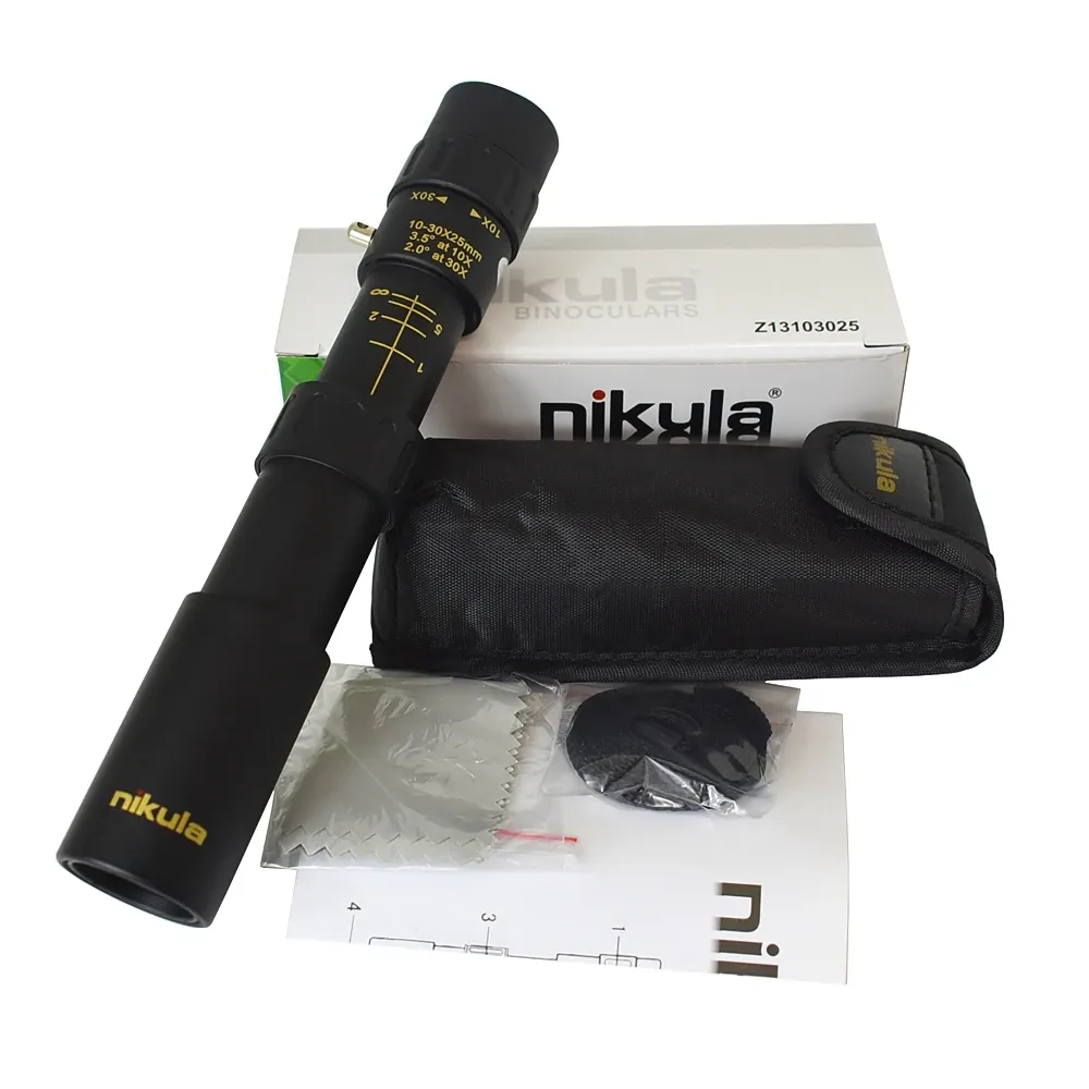 Monopods Original Monocular Nikula 1030x25 Zoom Scope Binoculars High Quality Telescope Pocket Binoculo Hunting Optical Prism No Tripod