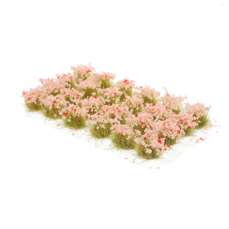 Flores decorativas Faux Grass Fake Pograph adereços de tufos estáticos de planta ornamento artificial plástico cluster em miniatura DIY durável