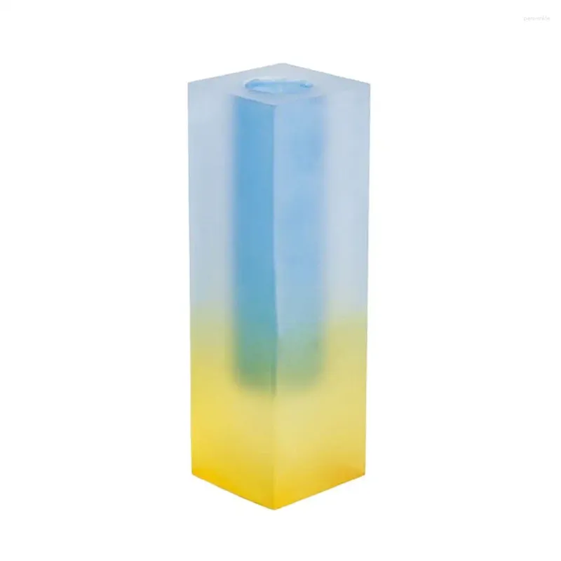 Vases Fashion Pilier Vase multicolore Cuboid Light Luxury Arrangement Table Fleur