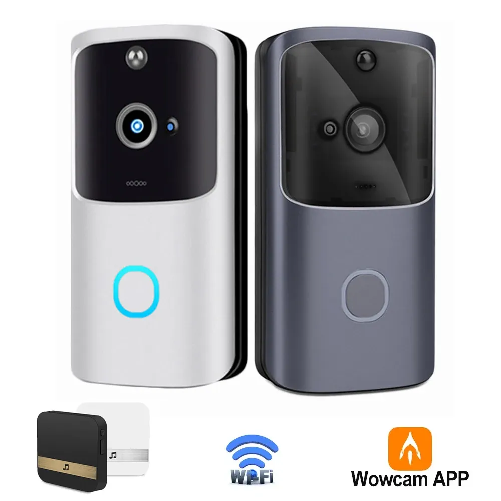 Sonnette de portes wowcam application Smart WiFi Video Camera Door Camera Interphone With Chime Night Vision IP DOOR BELL CAME DE SÉCURITÉ HOME sans fil