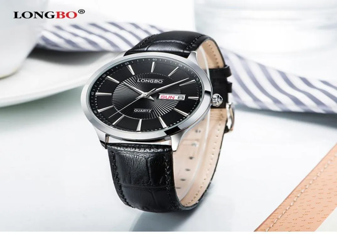 Longbo Luxury Quartz Bekijk Casual Fashion lederen riem horloges Men Dames paar kijken sport analoge polshorloge cadeau 50213933679