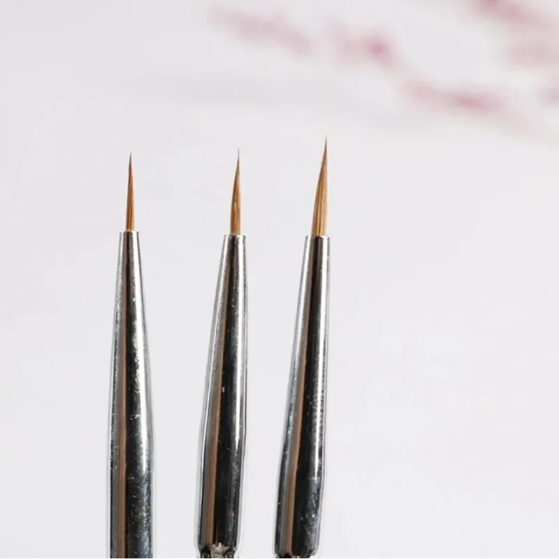 French Stripe Nail Art Douner Brush Set 3D TIPS LIGNES STRIRES DIY DESSIR BRESSES DE GEL UV PEINTURE PEINTROL