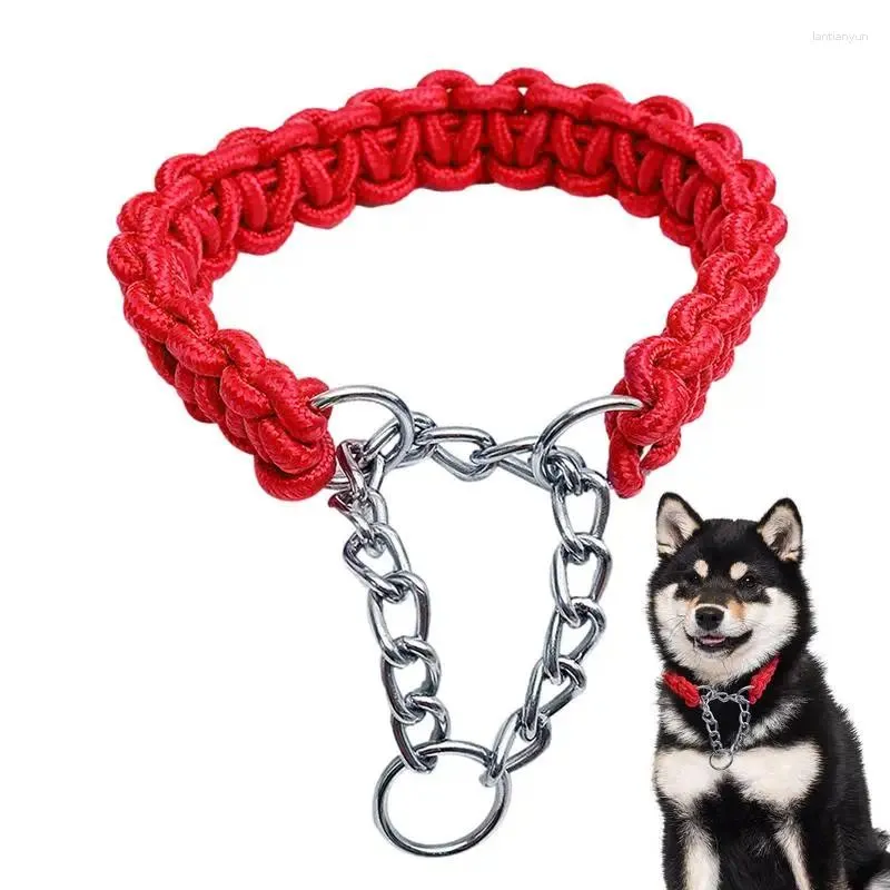 Dog Collars Braid Collar Nylon Choke Pet Chain For Large Dogs Puppy Small Home Outdoor