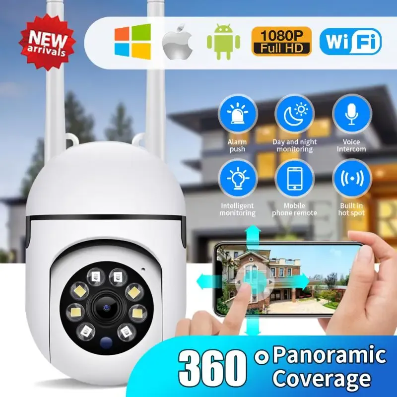 카메라 3MP IP 카메라 5G WiFi 감시 카메라 HD 1080p IR 풀 컬러 야간 시력 보안 보호 모션 추적 CCTV 카메라