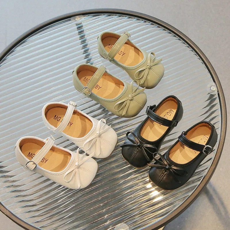 Bebek kız deri kızlar prenses ayakkabılar inci çocuk deri ayakkabı siyah yeşil beyaz bebek yürümeye başlayan çocuklar ayak koruma ayakkabıları 21-30 y1kh#
