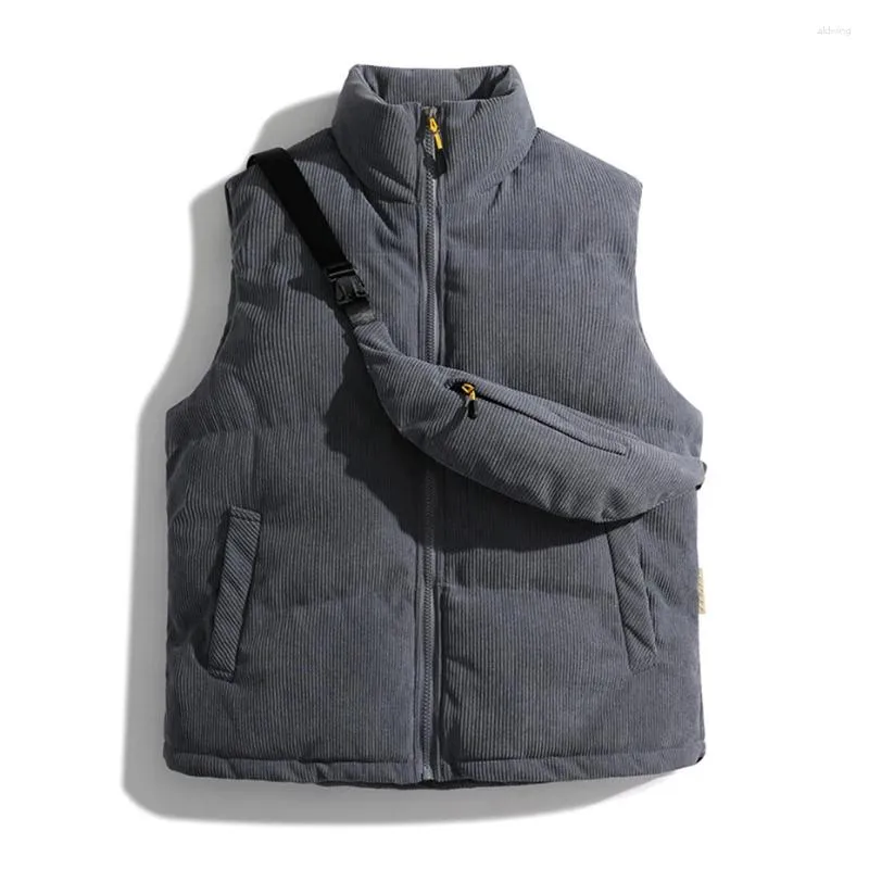 Gilet pour hommes en hiver Mands à arrosage pour hommes épaissis de parkas chauds et de gilet décontracté de la mode coréenne