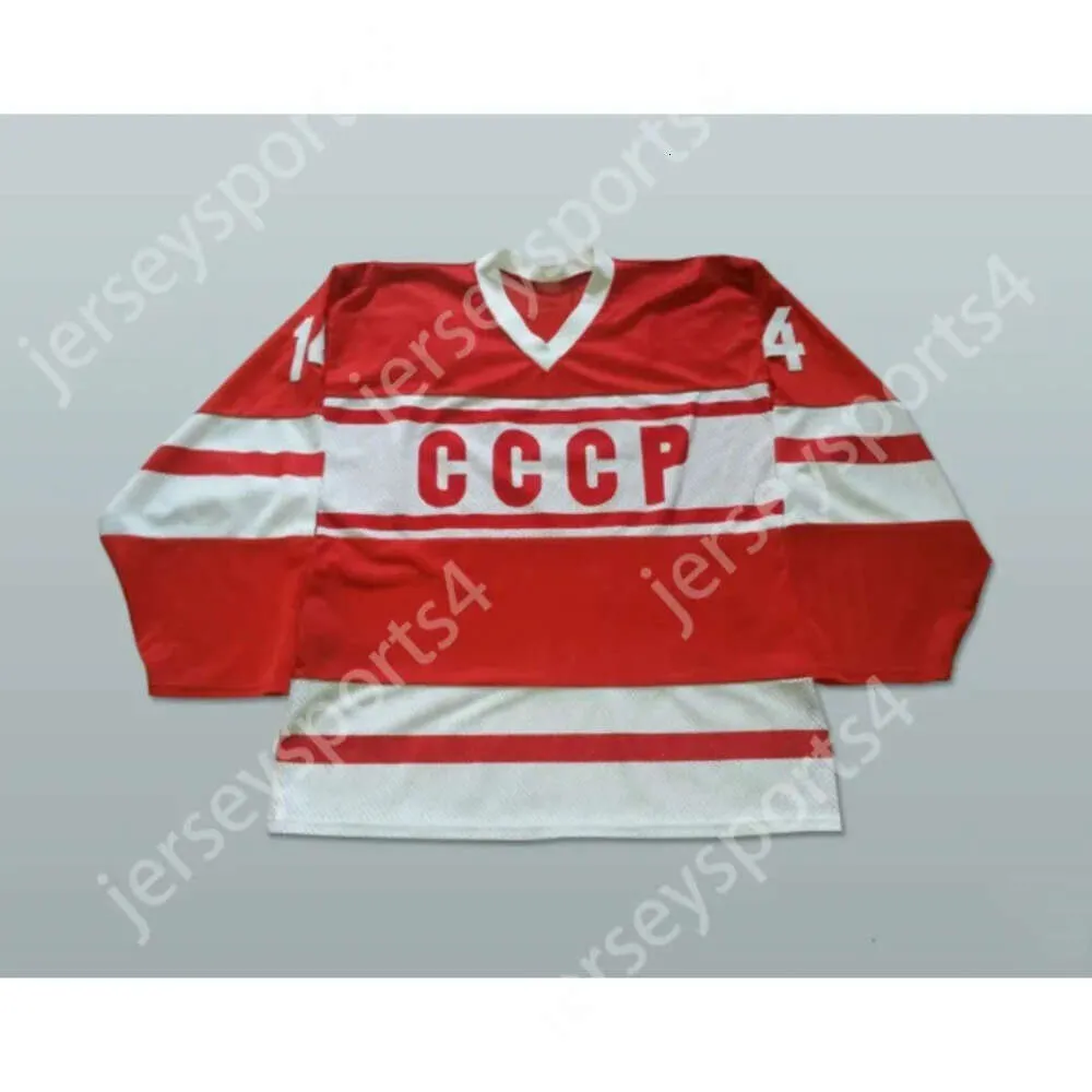 GDSIR Custom Zinetula Bilyaletdinov 14 CCCP Ryssland Hockey Jersey New Top ED S-M-L-XL-XXL-3XL-4XL-5XL-6XL