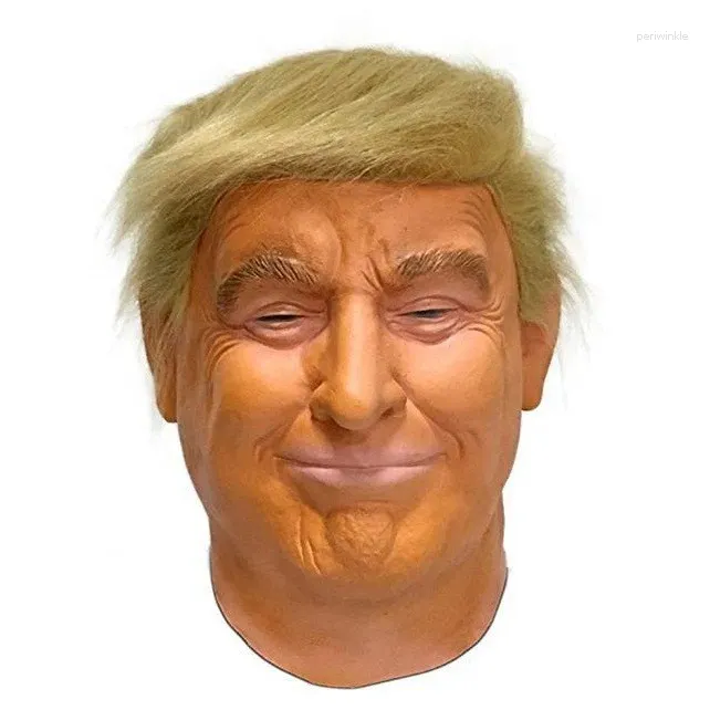 Fournions de fête Trump Latex Full Face Face Human Mask for Festival Halloween Pâques Costume Donald Presidential Cosplay Fans