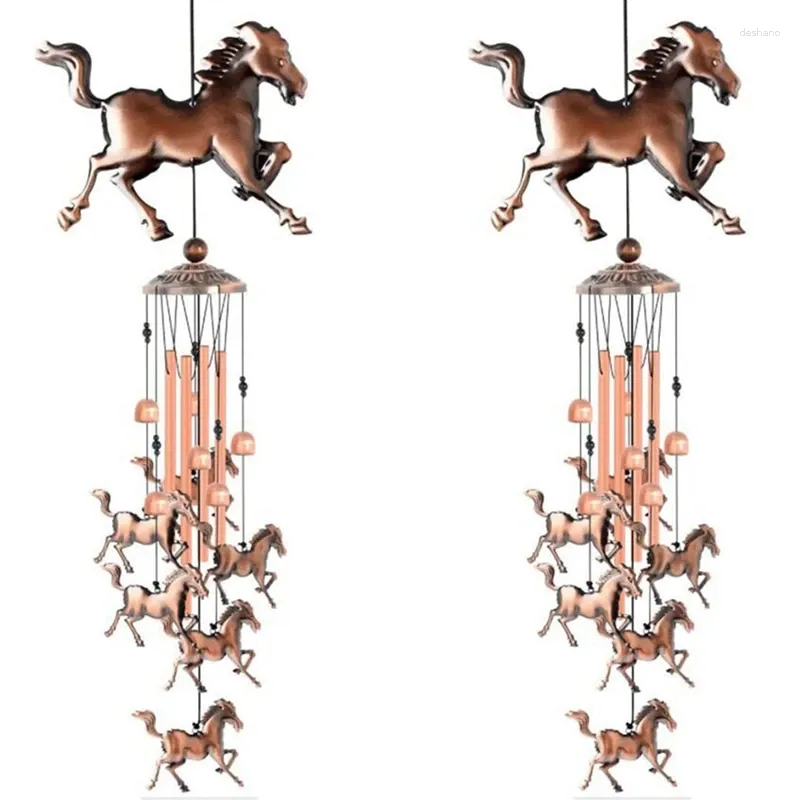 Figurines décoratives 2x Vintage Vent Chimes Musique de cheval pour la famille Festivals Balcons de jardin Décoration