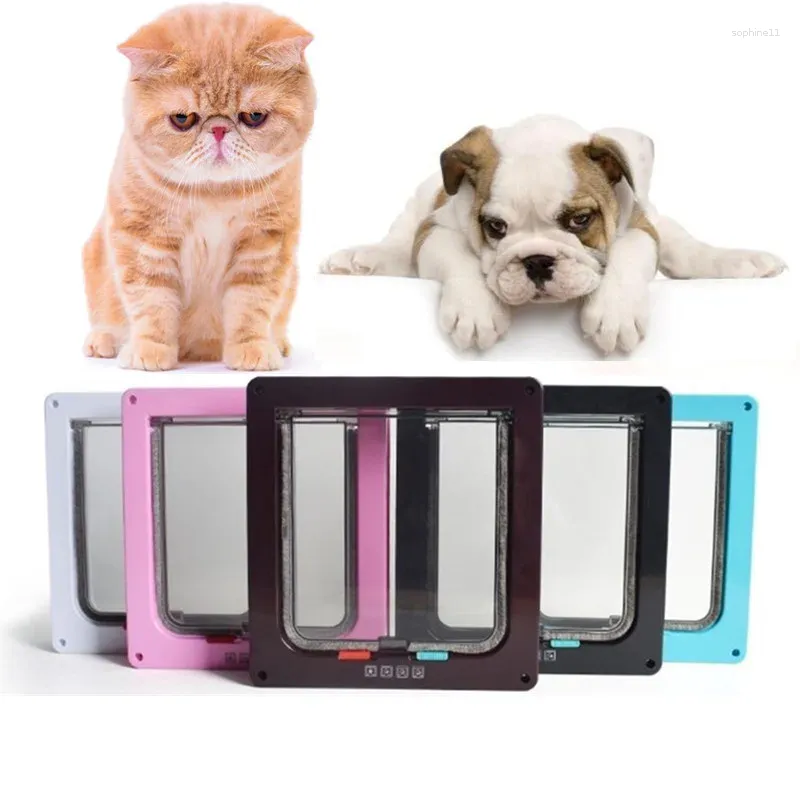 Cat Carriers Pet Supplies and Dog Door Two-Way Entry Exit kan styras en mängd olika modeller Tre färger justerade