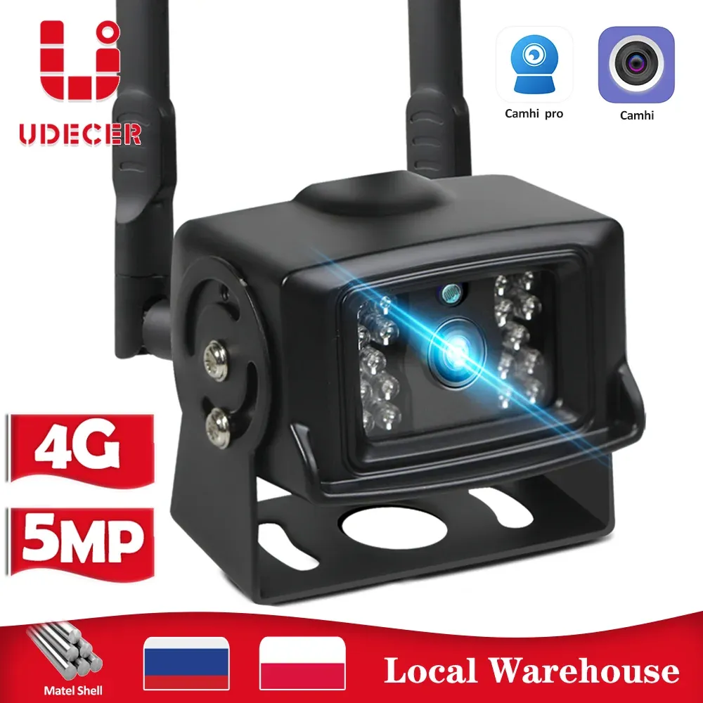 Kamery Wi -Fi kamera IP 4G karta SIM 5MP HD Outdoor Bullet CARAMAMA 1080P Bezpieczeństwo Metalowa powłoka CCTV Kamera nadzoru P2P CAMHI App