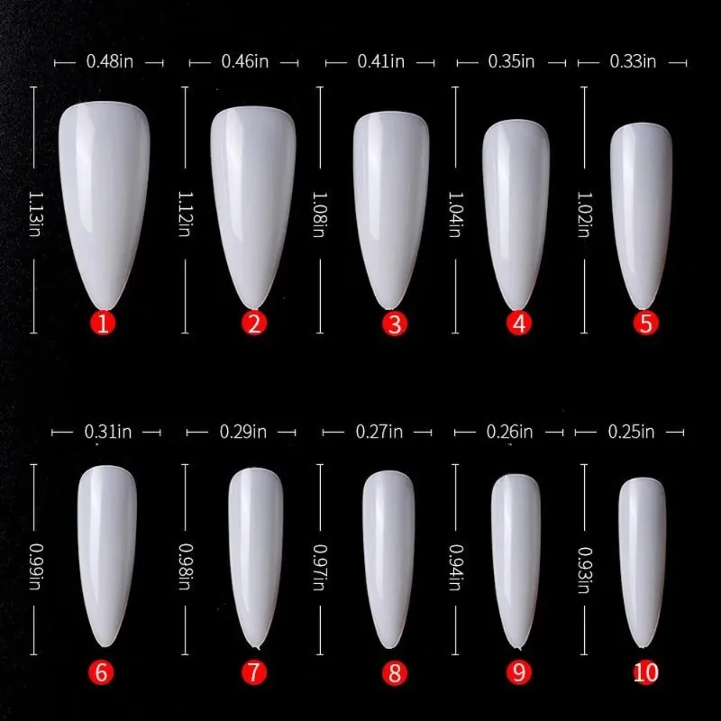 2024 500 PCS Professional Clear Ballet Water Drop False Nail Tips Full Cover Press on Nail Artificial Fingernails for Womenfor Professional Full Cover Press on Nail