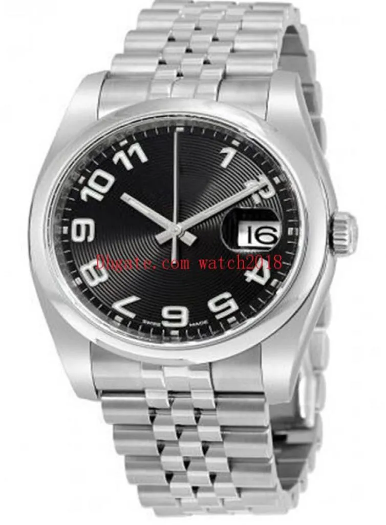 UNISEX039S Montre mécanique 36 mm 116234 Arabe Black Dial Silver Asia 2813 Bracelet Jubilee Automatique Men039 Wrist8542592