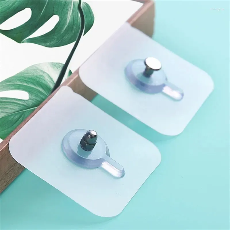 Hooks 6Pcs Screw Stickers Punch Free Non Marking Po Frame Holder Rack Wall Decoration Hanger Self Adhesive Picture Hook