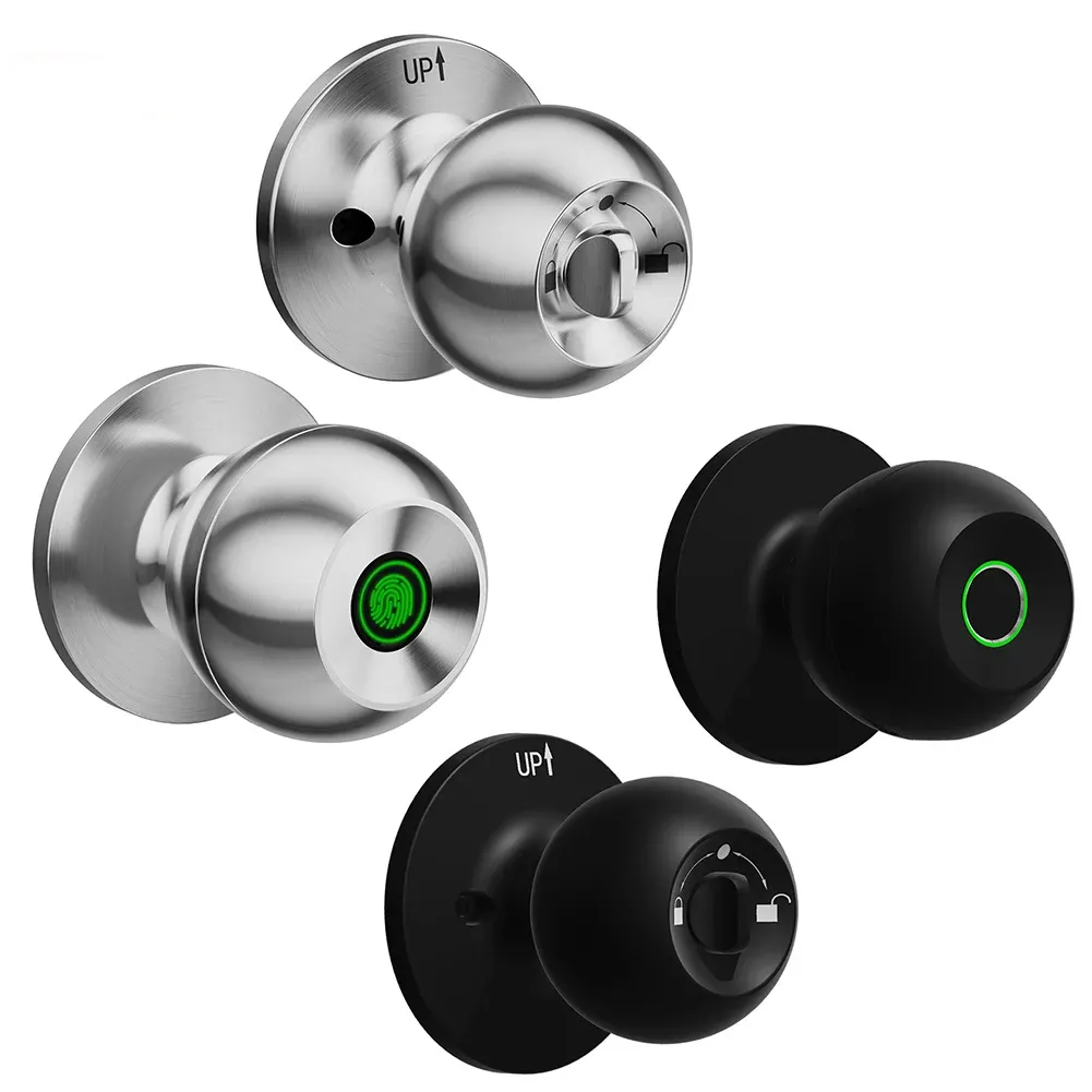 Control K10 Smart Door Knob Waterproof Ball Door Lock Bluetoothcompatible Smart Fingerprint Lock Auto Knob Electronic Lock