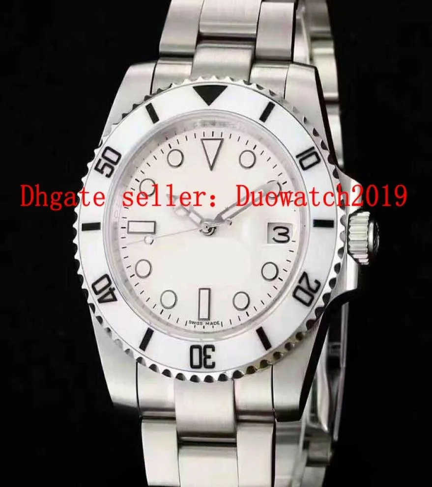 2 стили мужские превосходные автоматические ETA 2813 Sapphire Glass Watch Мужчины Bamford White Ceramic Bezel Dive Date Date Perpetual 1140605531941