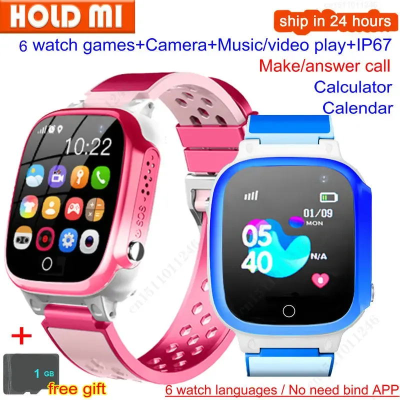 Regarde de nouveaux enfants Smart Watch pour garçons girls enfants téléphone smartwatch avec appel 6 jeux sos caméra vidéo music player horloge pour les enfants