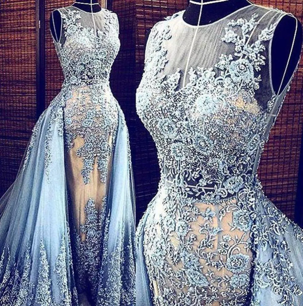 Кружева Эли Сааб Вечерние платья Сниженные юбки 2019 Appliques Beads Celebrity Prom Press Sequint