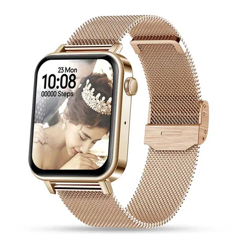 Watches 2022 Smart Watch Women Bluetooth Call Heart Rate Blood Oxygen 1.69" Color Screen Full Touch Men Smart Clock Ladies Smartwatch